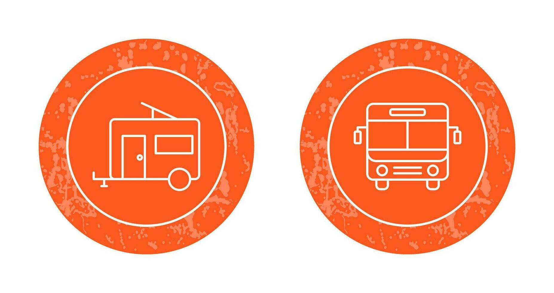 Bus and trailer Icon vector