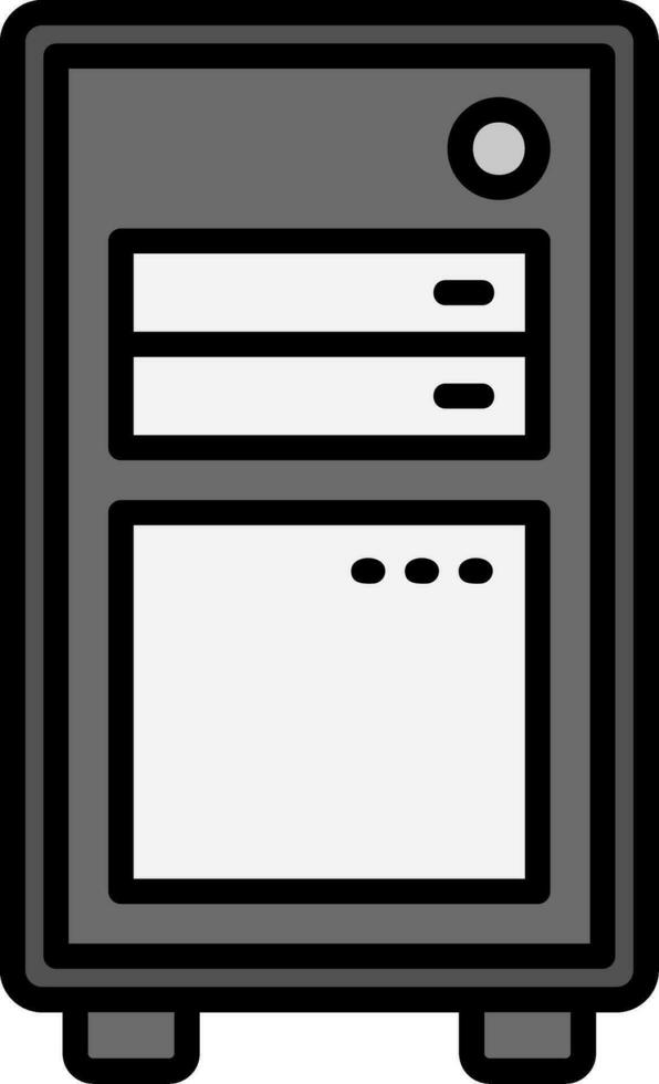computadora caso vector icono