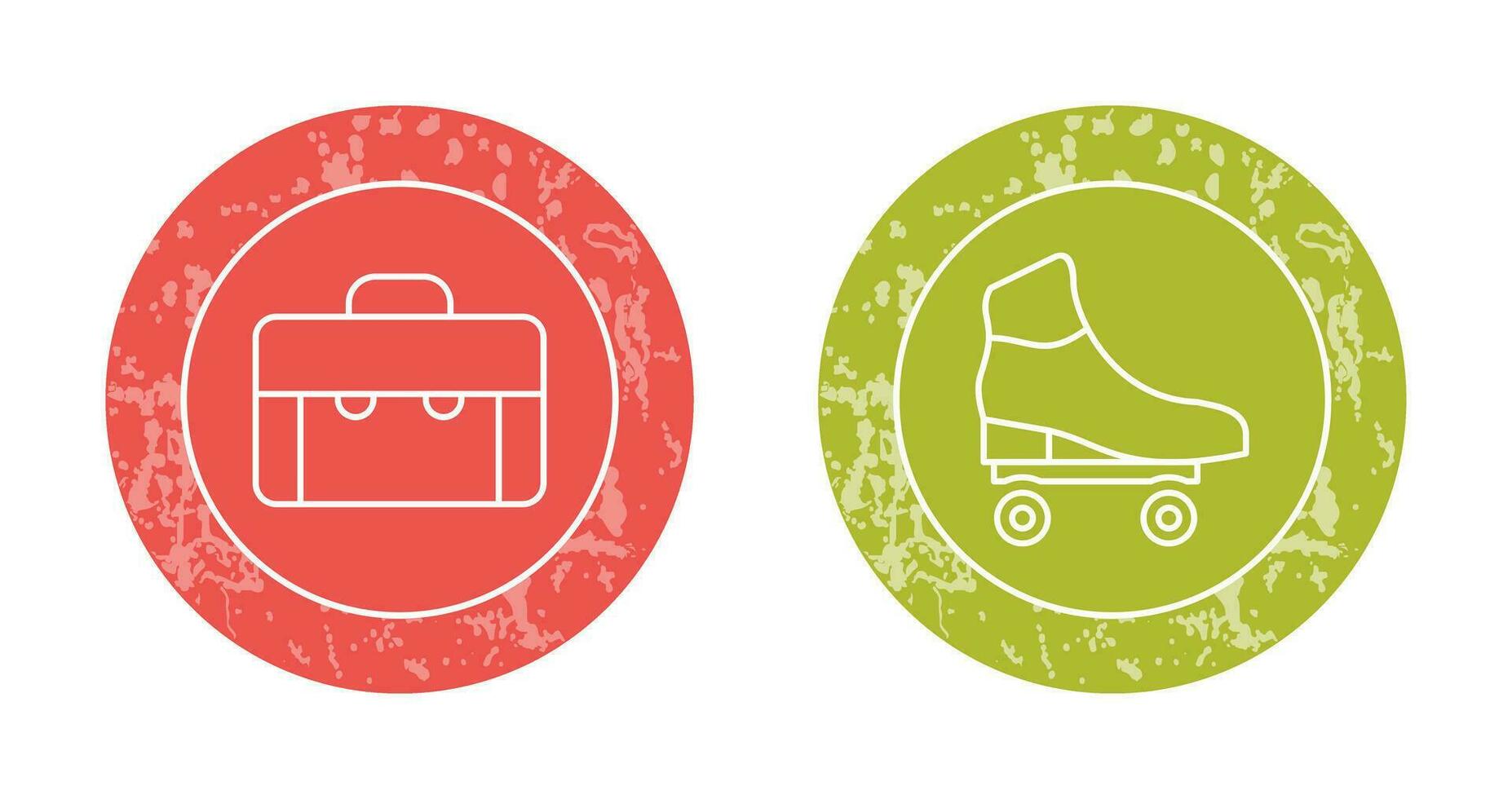 suitcase and skates  Icon vector
