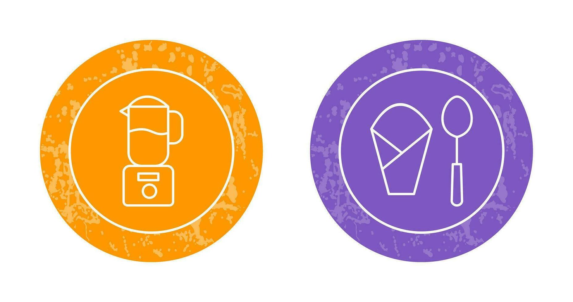 blender and spoon  Icon vector