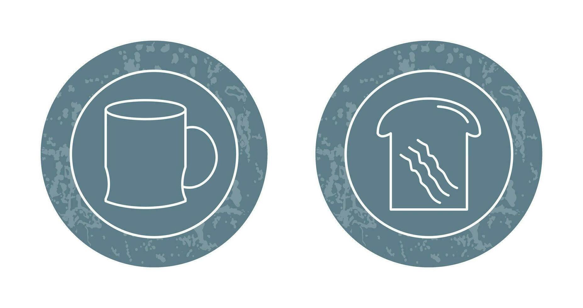 toast and coffee cup  Icon vector