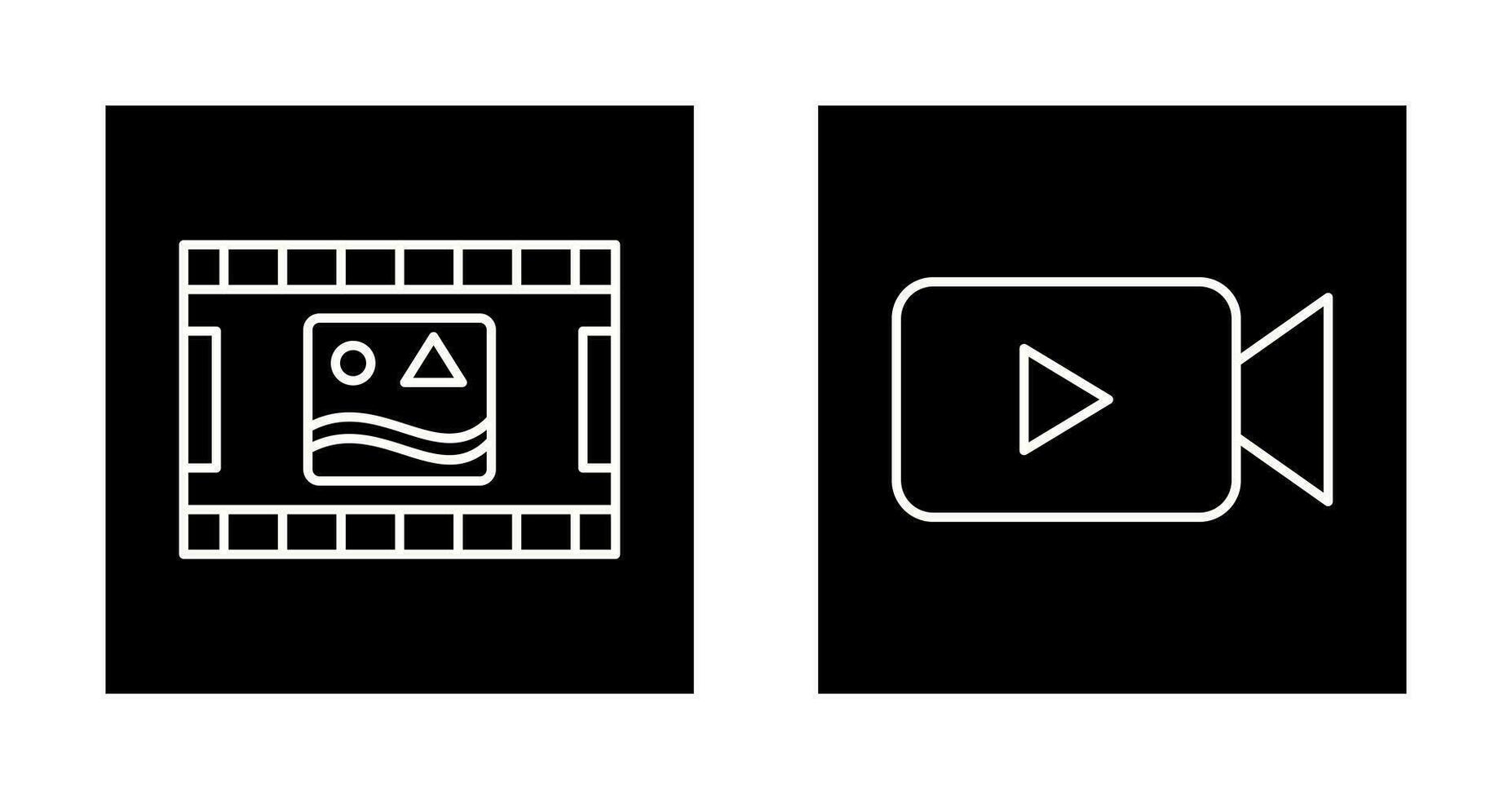 pictures reel and video Icon vector