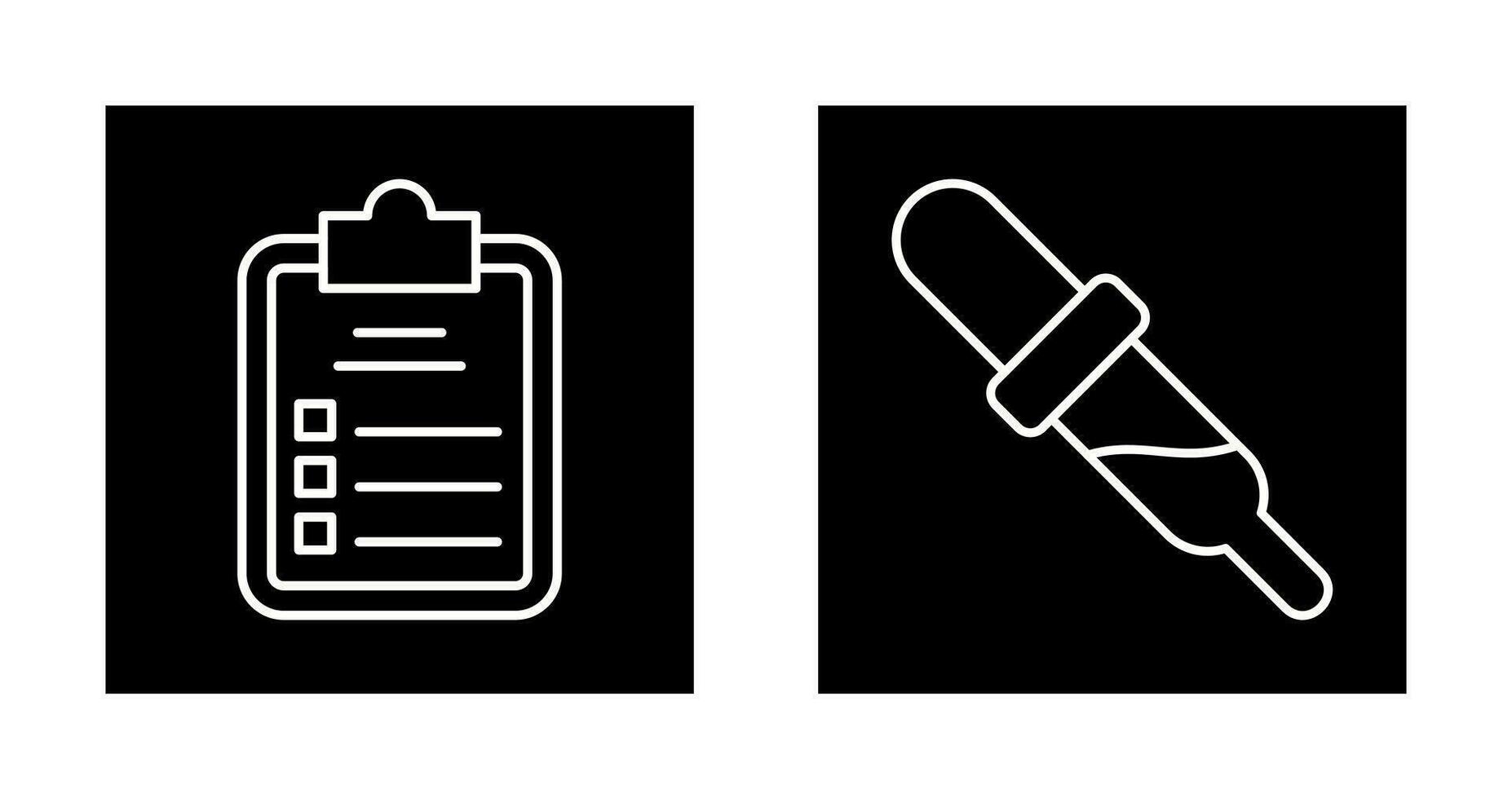 Diagnosis and Dropper Icon vector