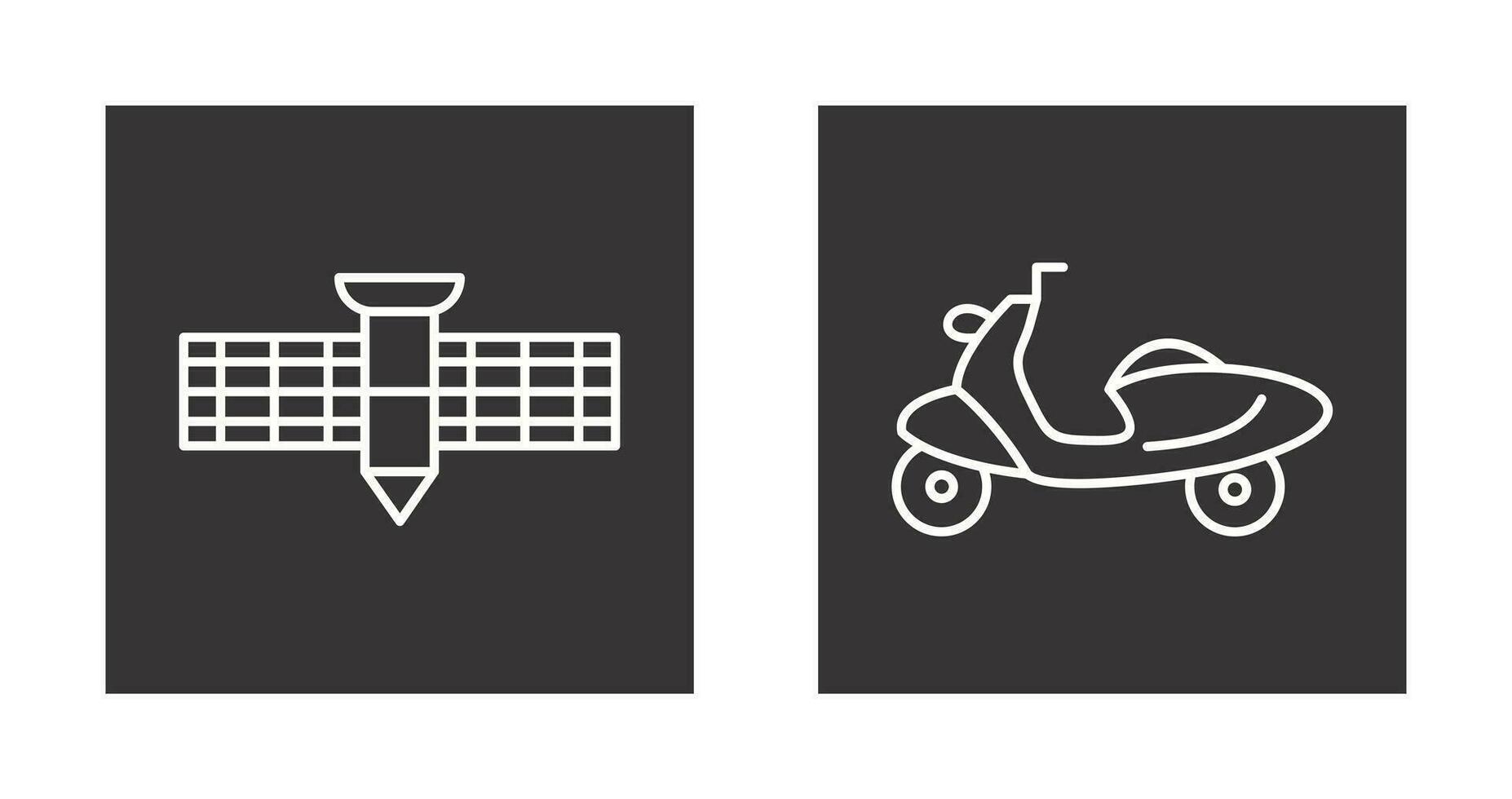 Scooter and Satellite Icon vector
