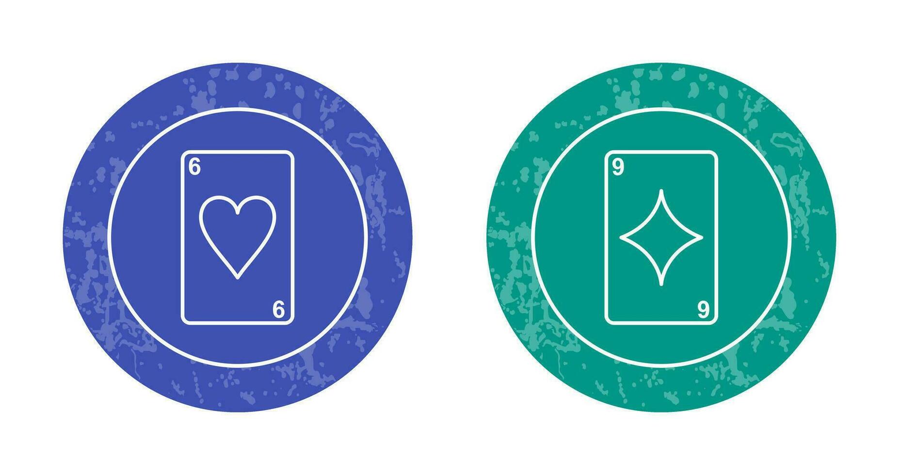 heart cards and diamonds card Icon vector