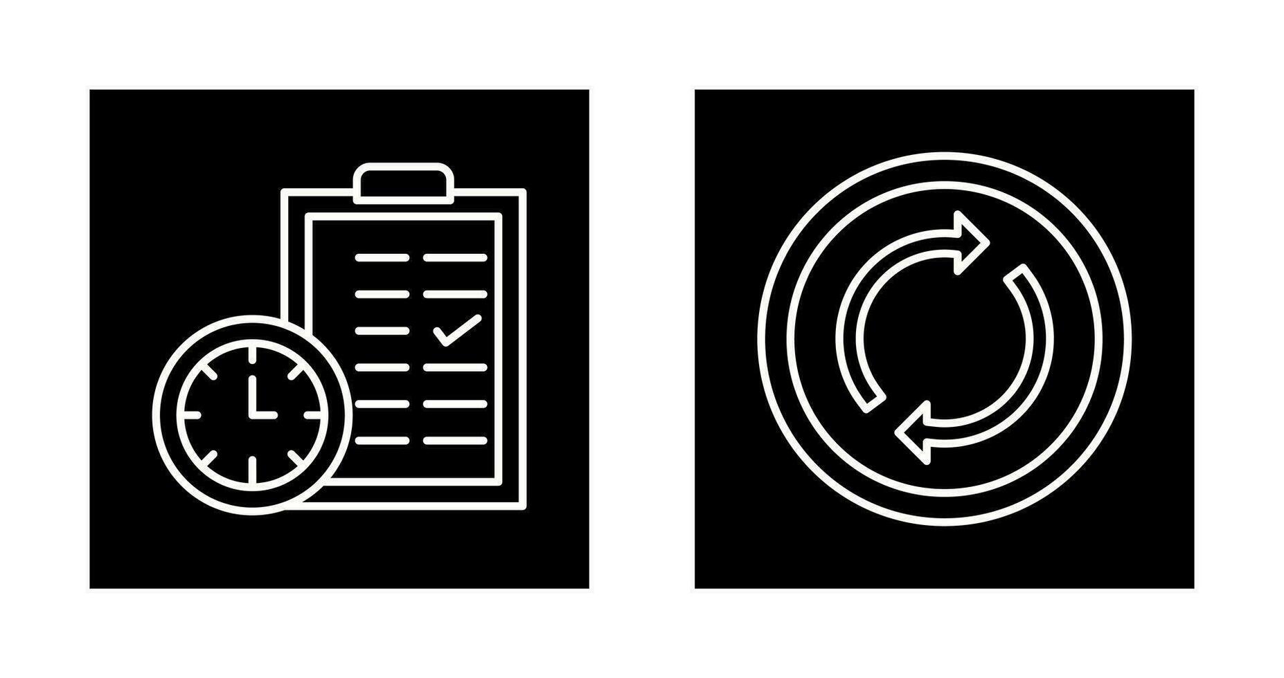 Time Planing and Loop Icon vector