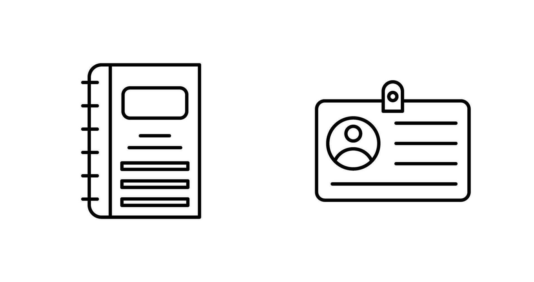 Notebook and CardSnack and Money Icon vector