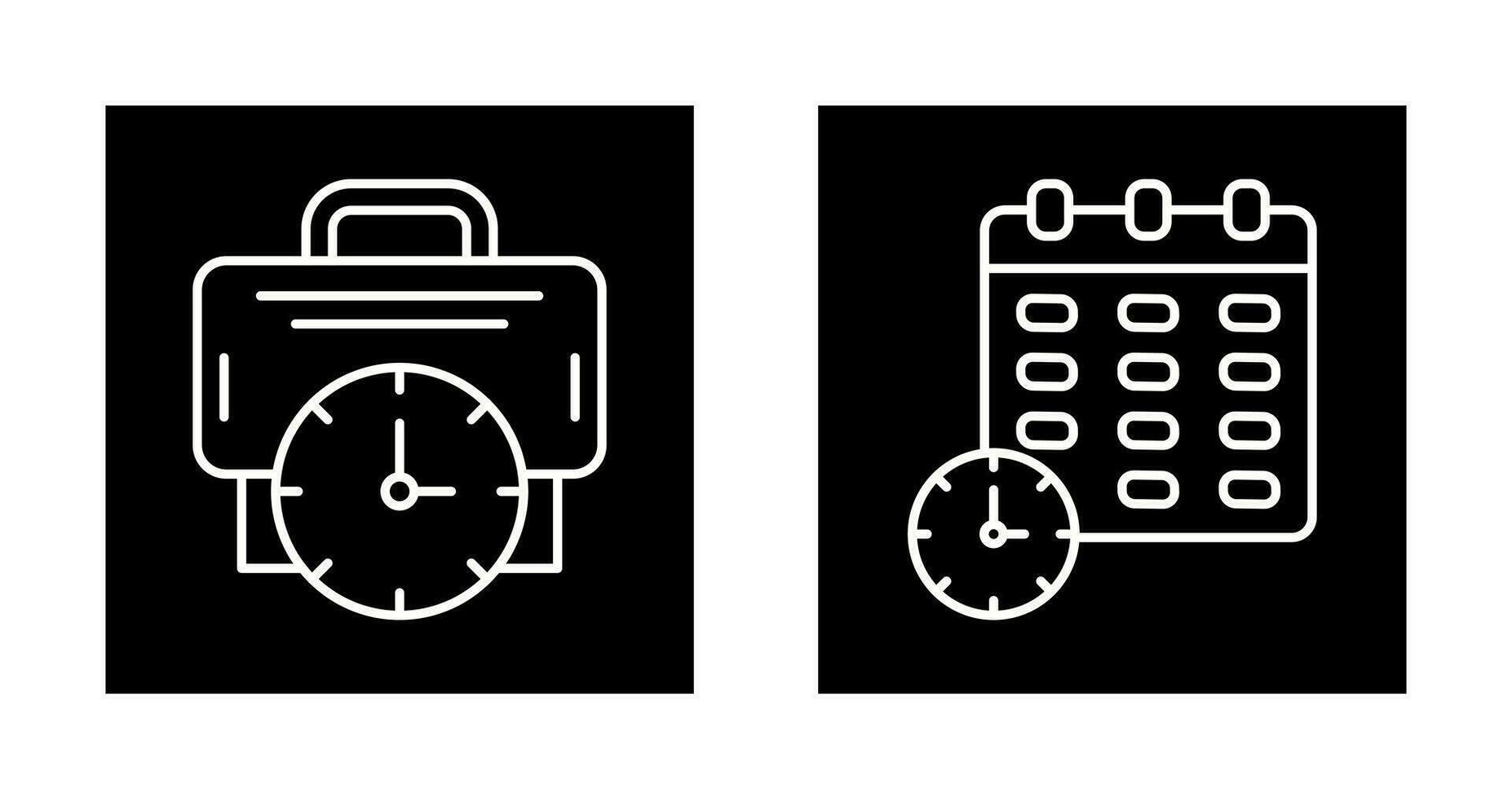 Briefcase and Calender Icon vector