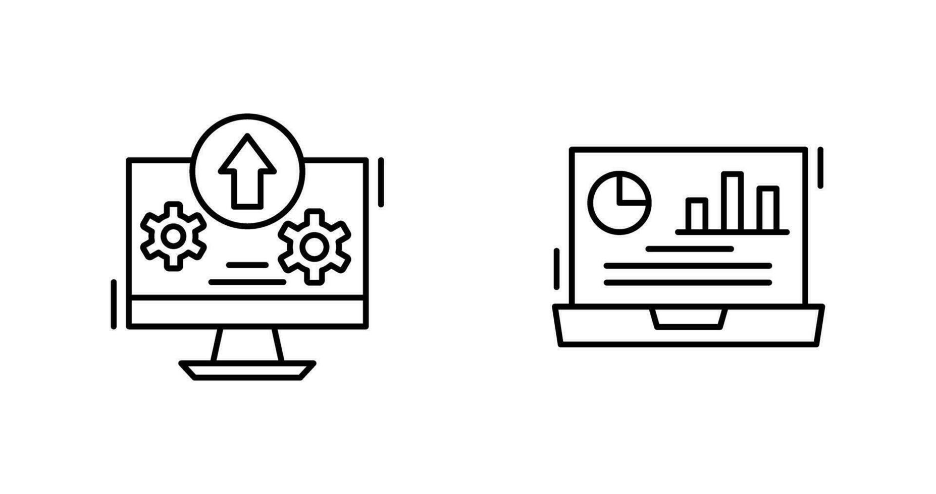Upload and Dashboard Icon vector