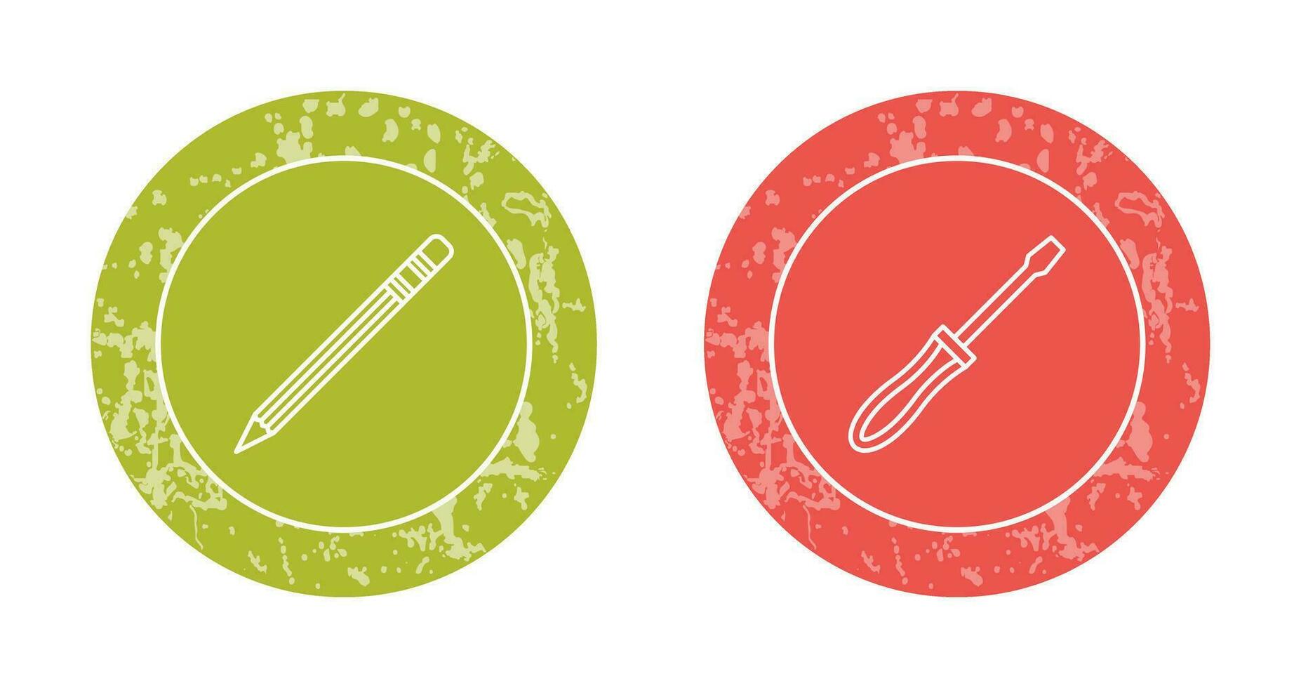 Pencil and Screwdriver Icon vector