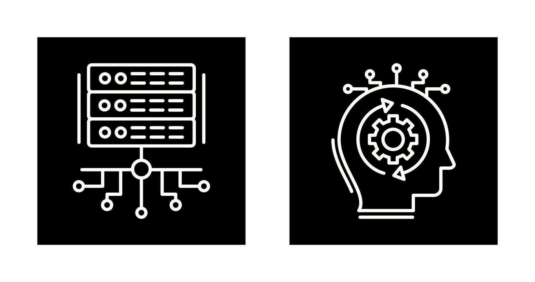 Server and Skills Icon vector