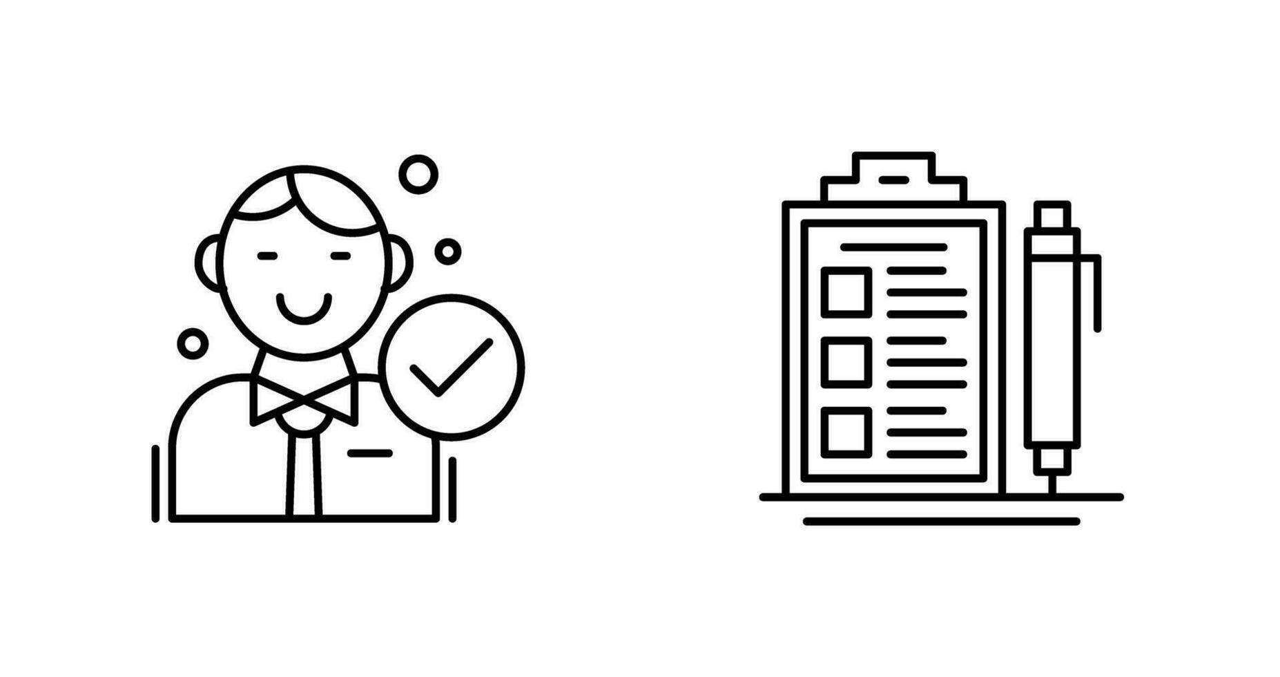 Hire and Check List Icon vector