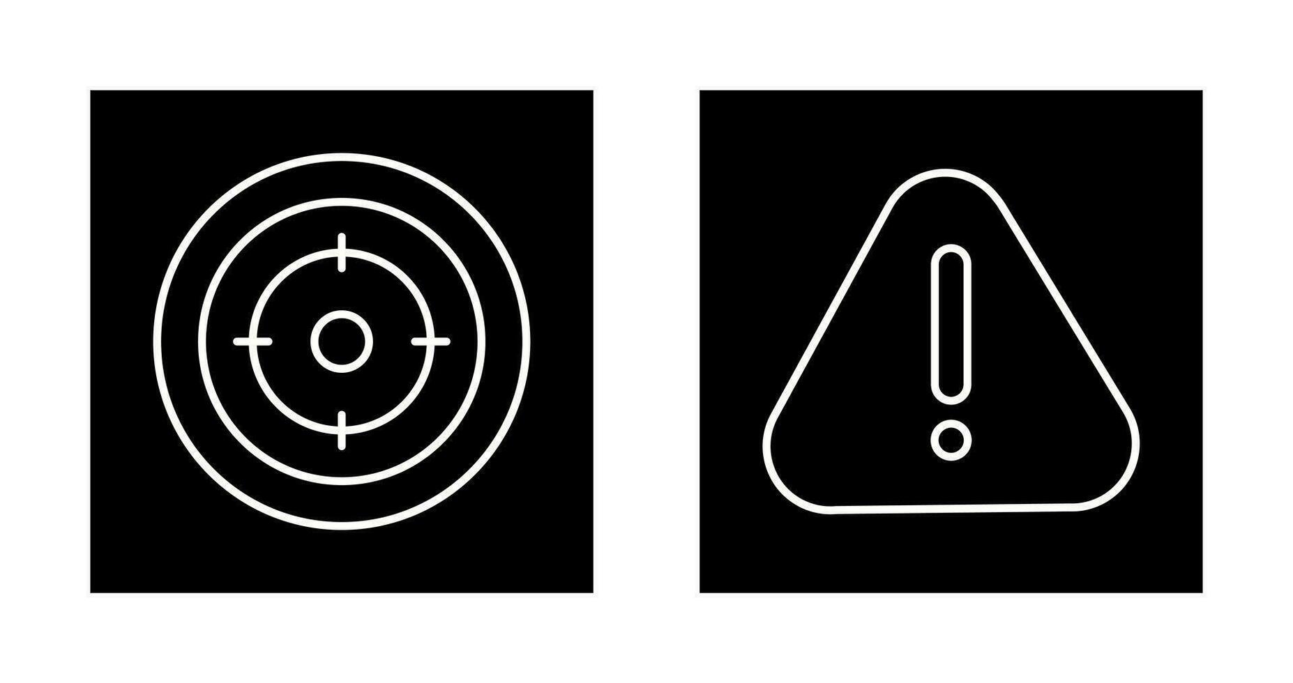 Target and Warning Icon vector