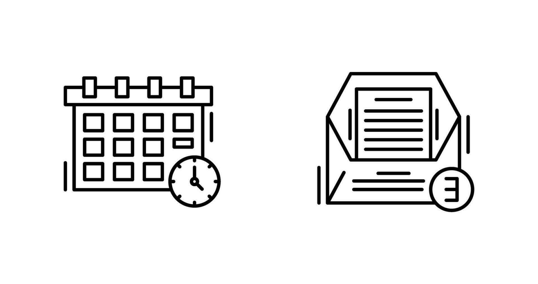 Deadline and Emails Icon vector
