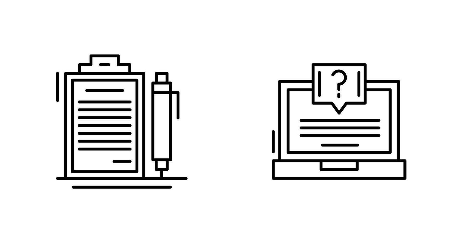 Contract and Question Icon vector