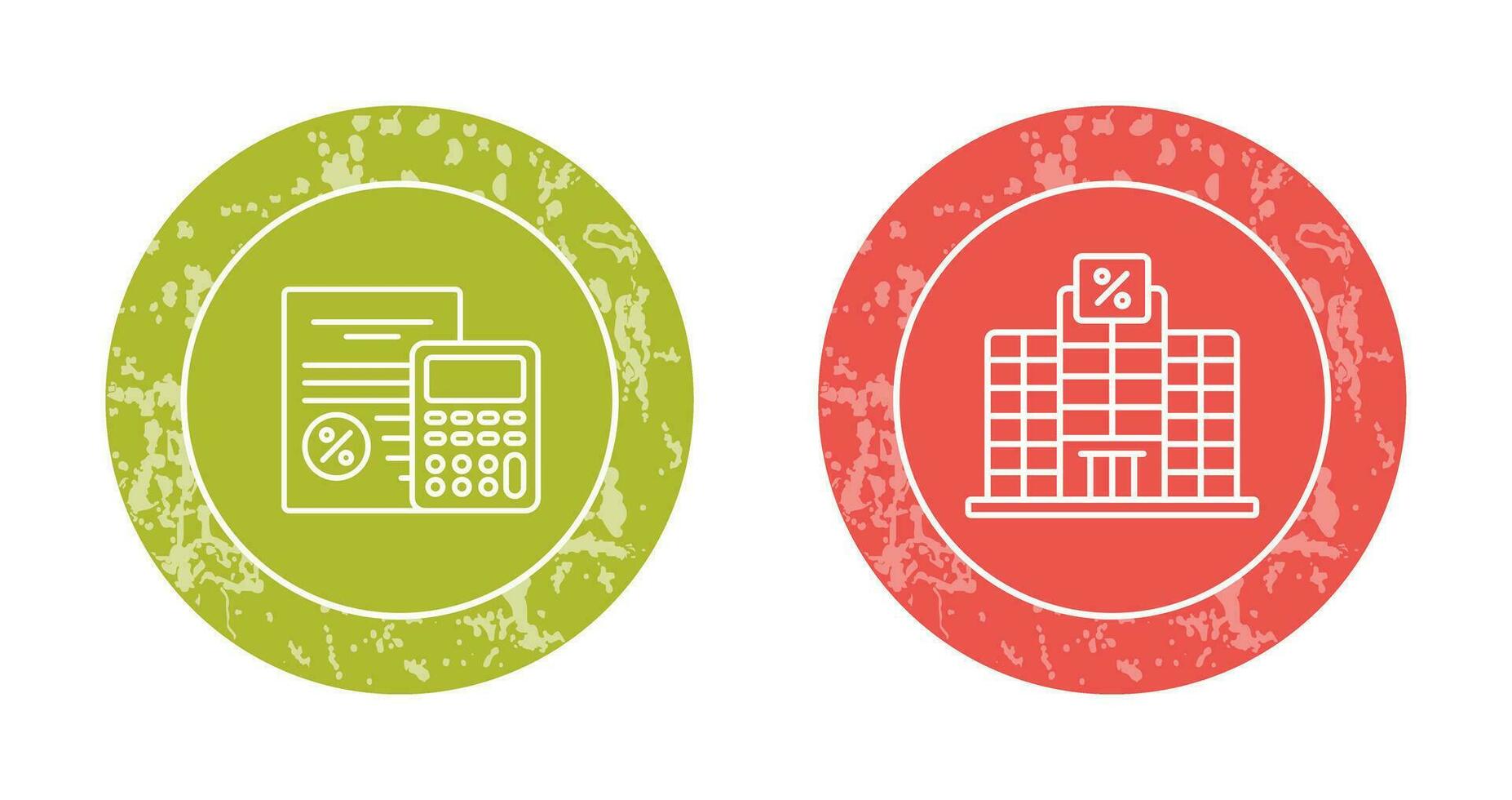 Tax and Building Icon vector