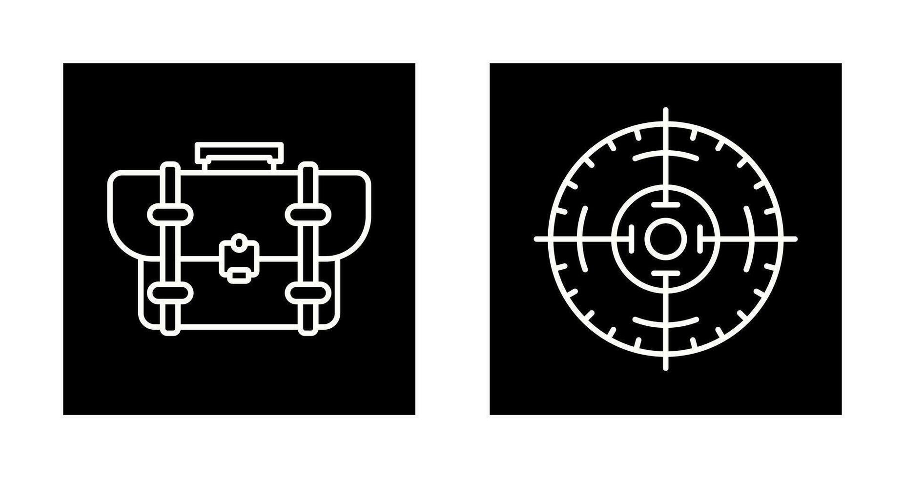 Briefcase and Target Icon vector
