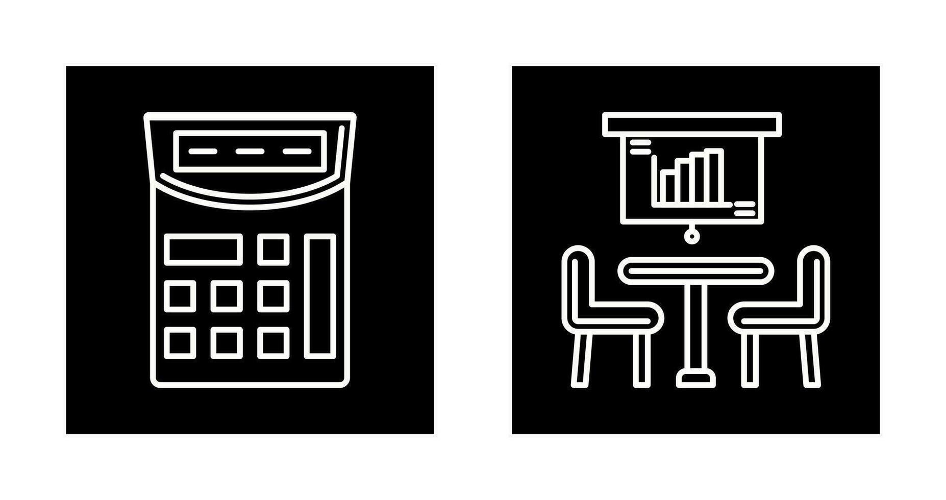 Calculator and meeting Icon vector