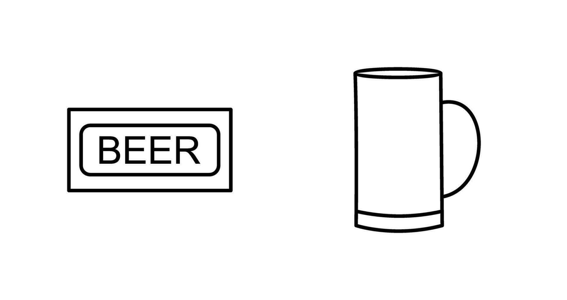 Beer Sign and Beer Mug Icon vector