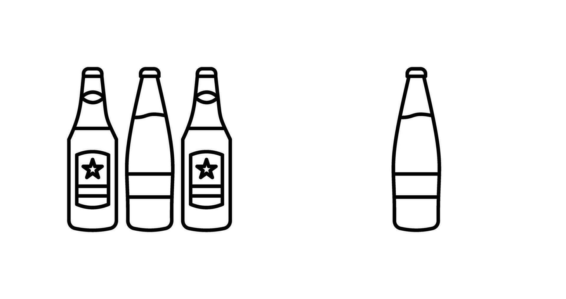 Beer Bottles and alcohol Icon vector