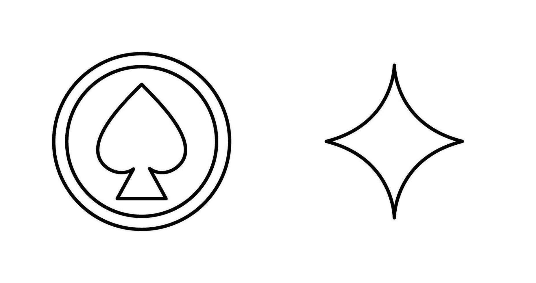 Spade and Diamond Icon vector
