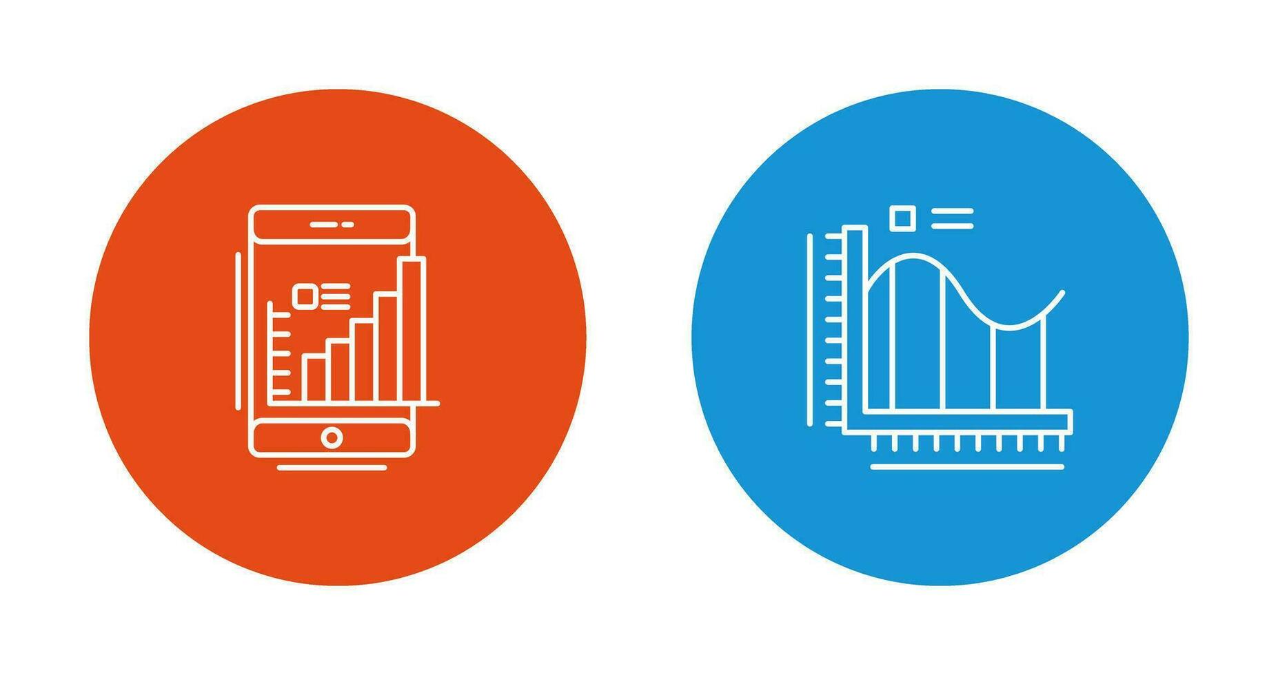 Mobile and Bar Chart Icon vector