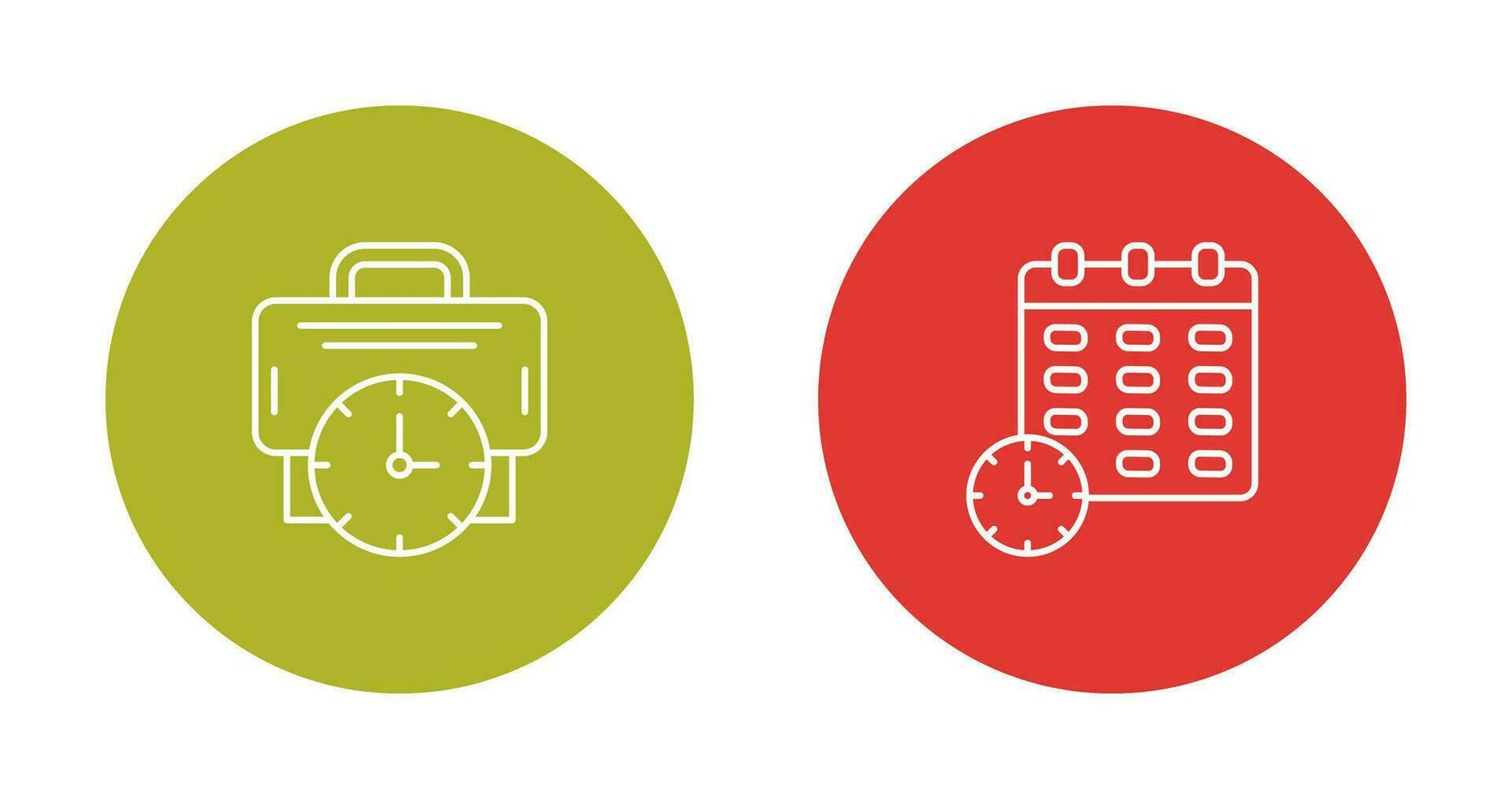 Briefcase and Calender Icon vector
