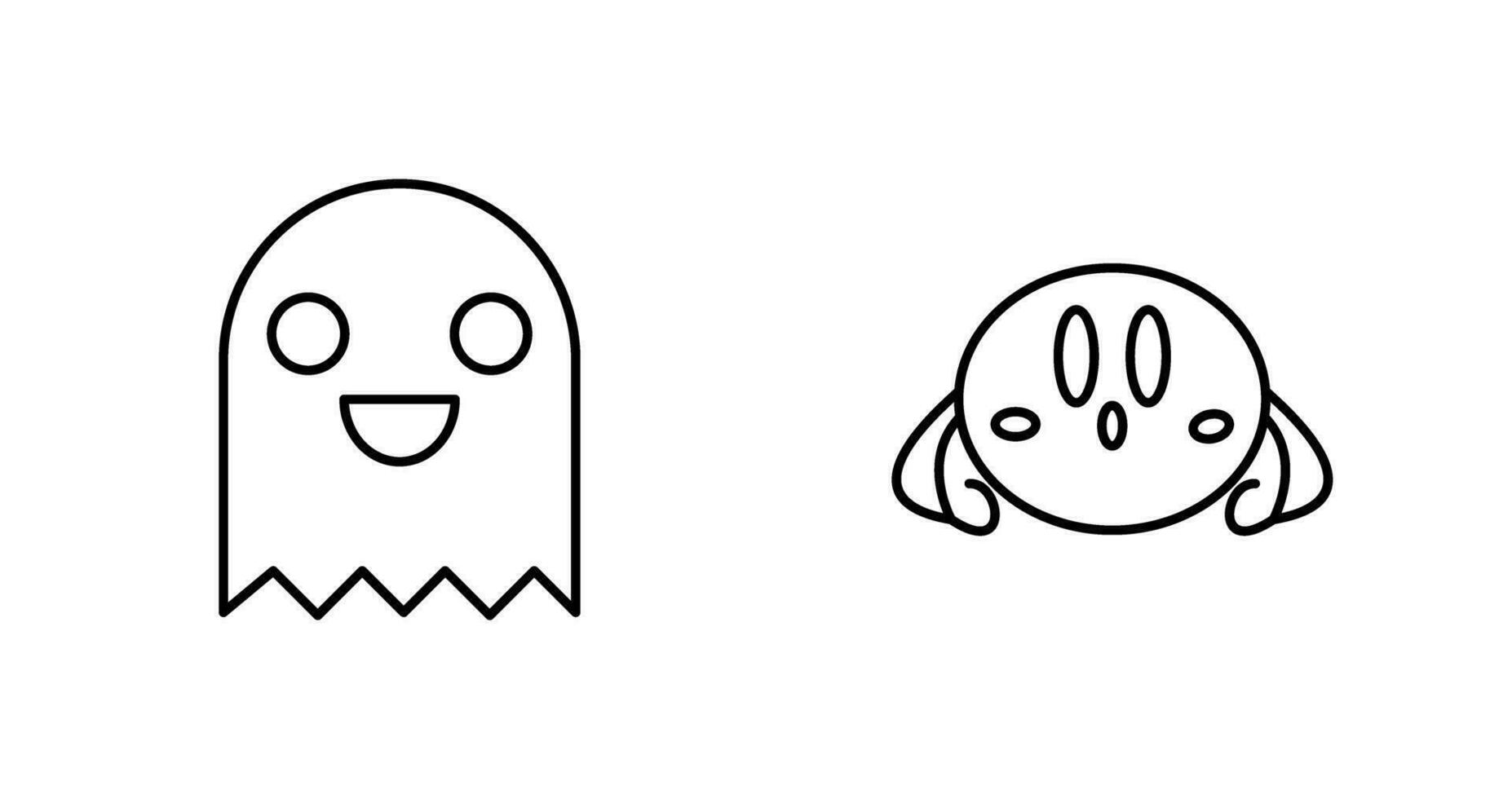 Game Character and VGame Charcter Icon vector