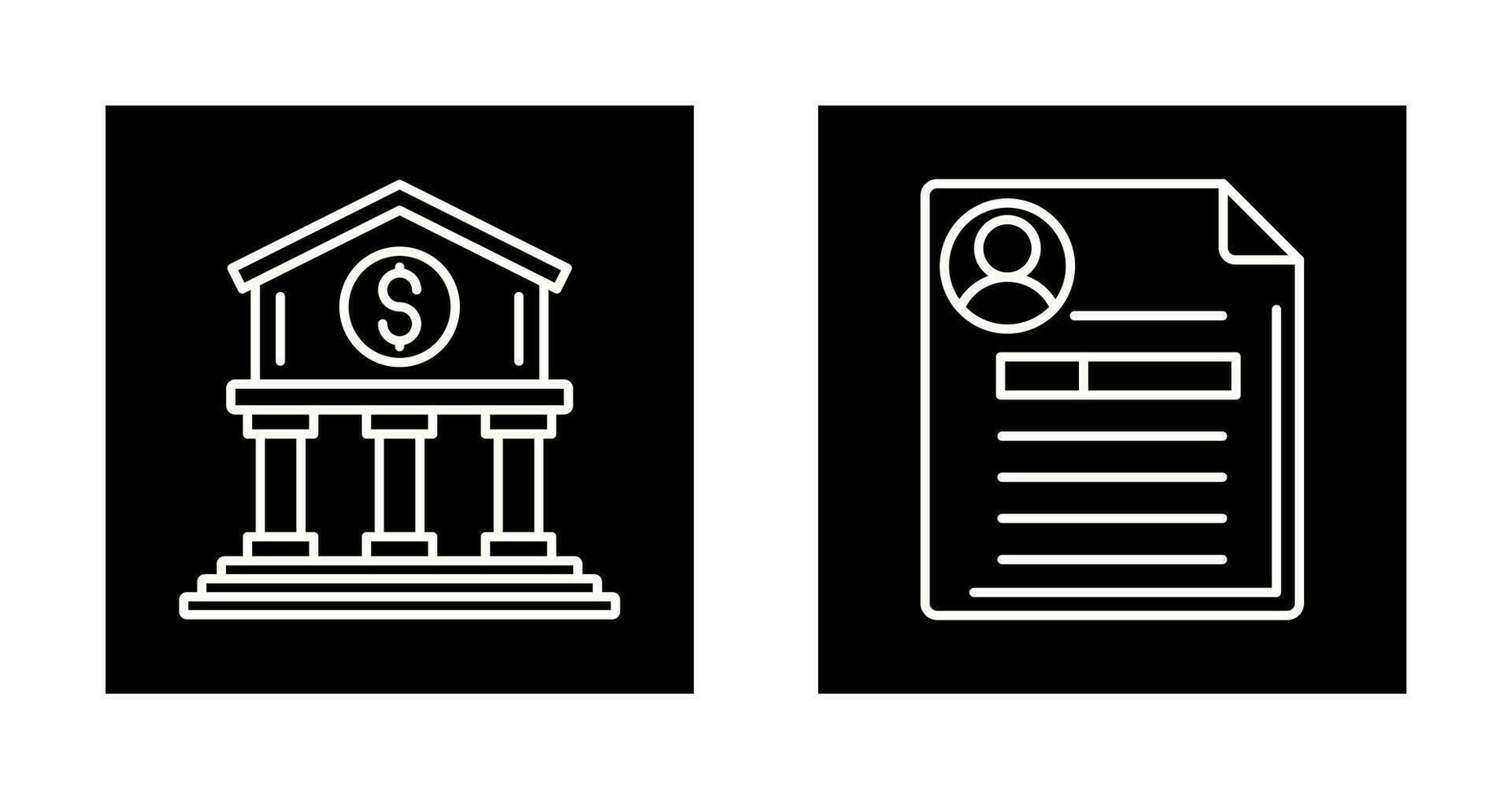 Bank and Contract Icon vector