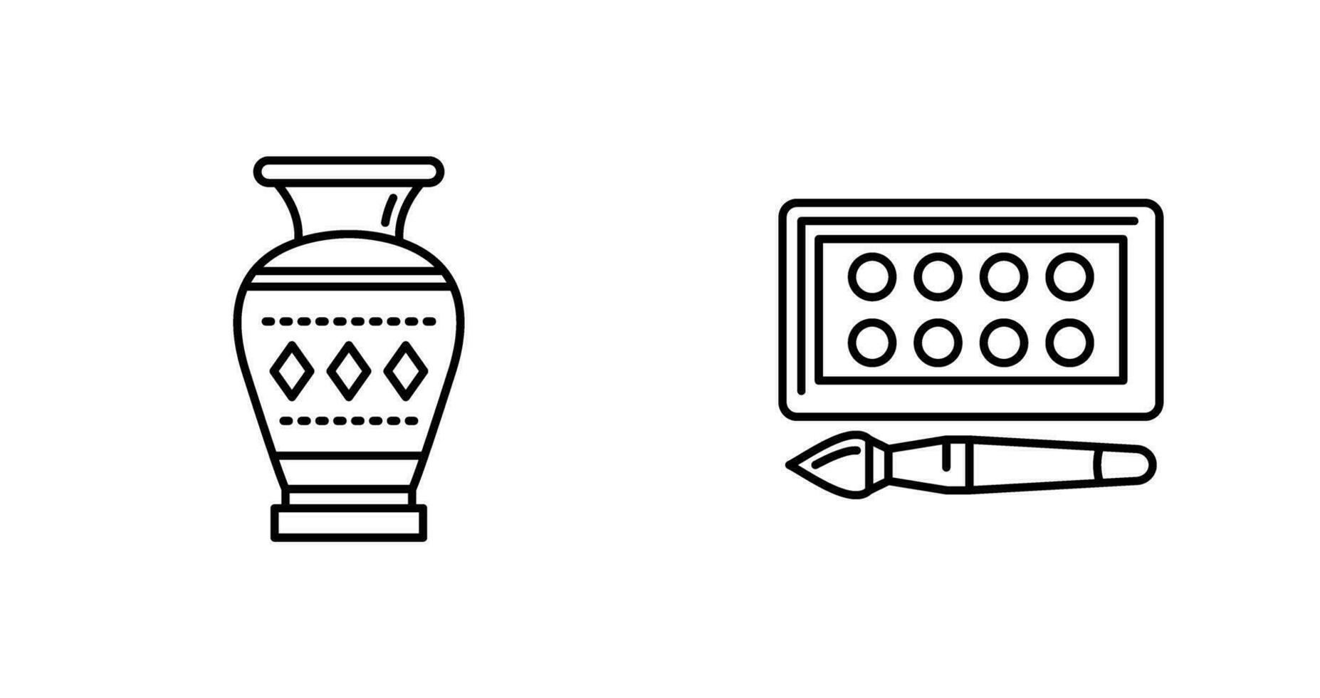 Vase and Water Colors Icon vector