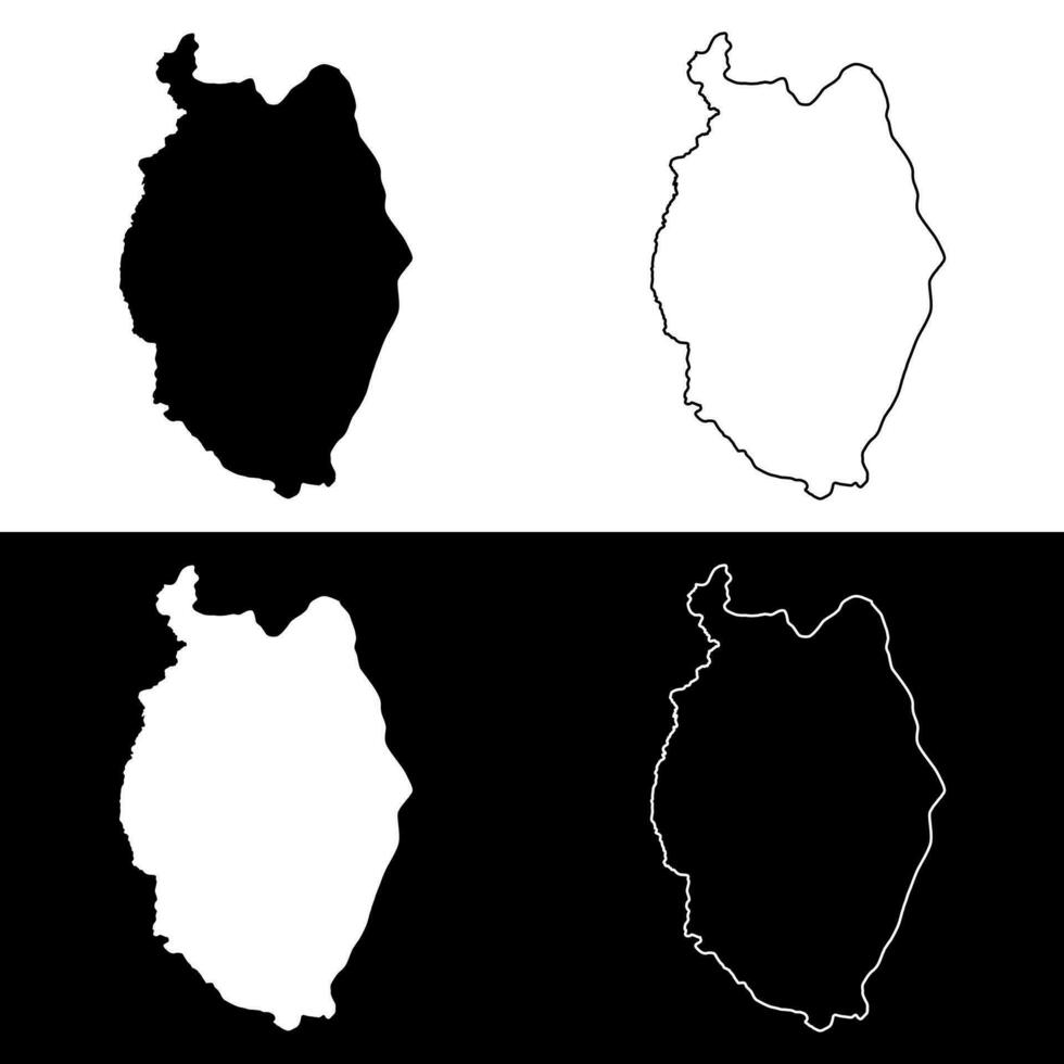 Upper Takutu Upper Essequibo region map, administrative division of Guyana. Vector illustration.