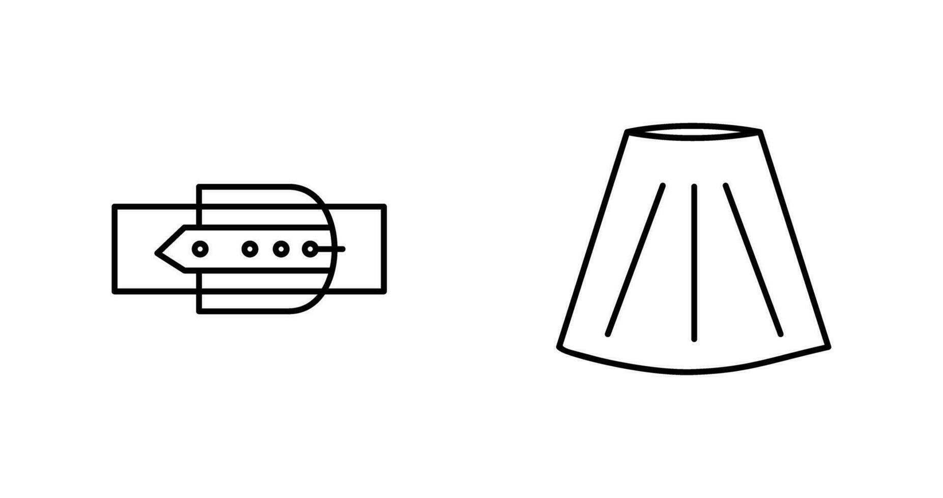 Skirt and Belt Icon vector