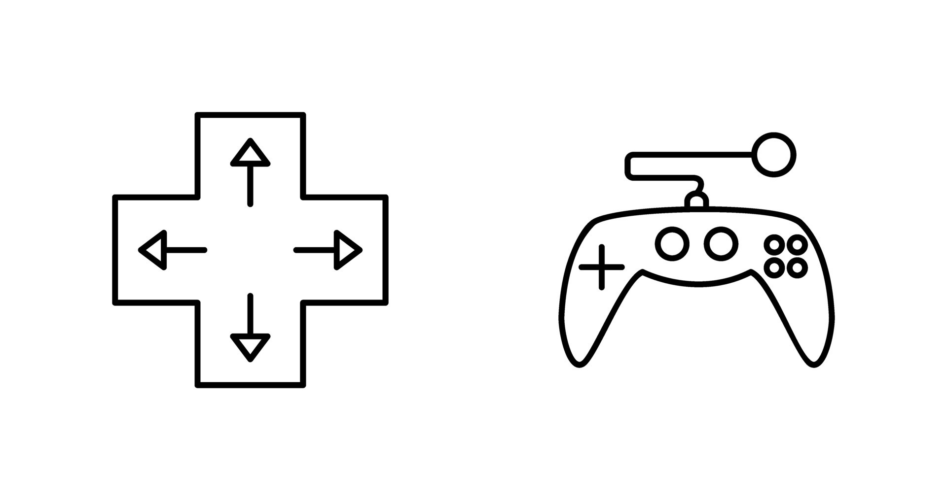 Direction Key and Gaming Control Icon 32551897 Vector Art at Vecteezy