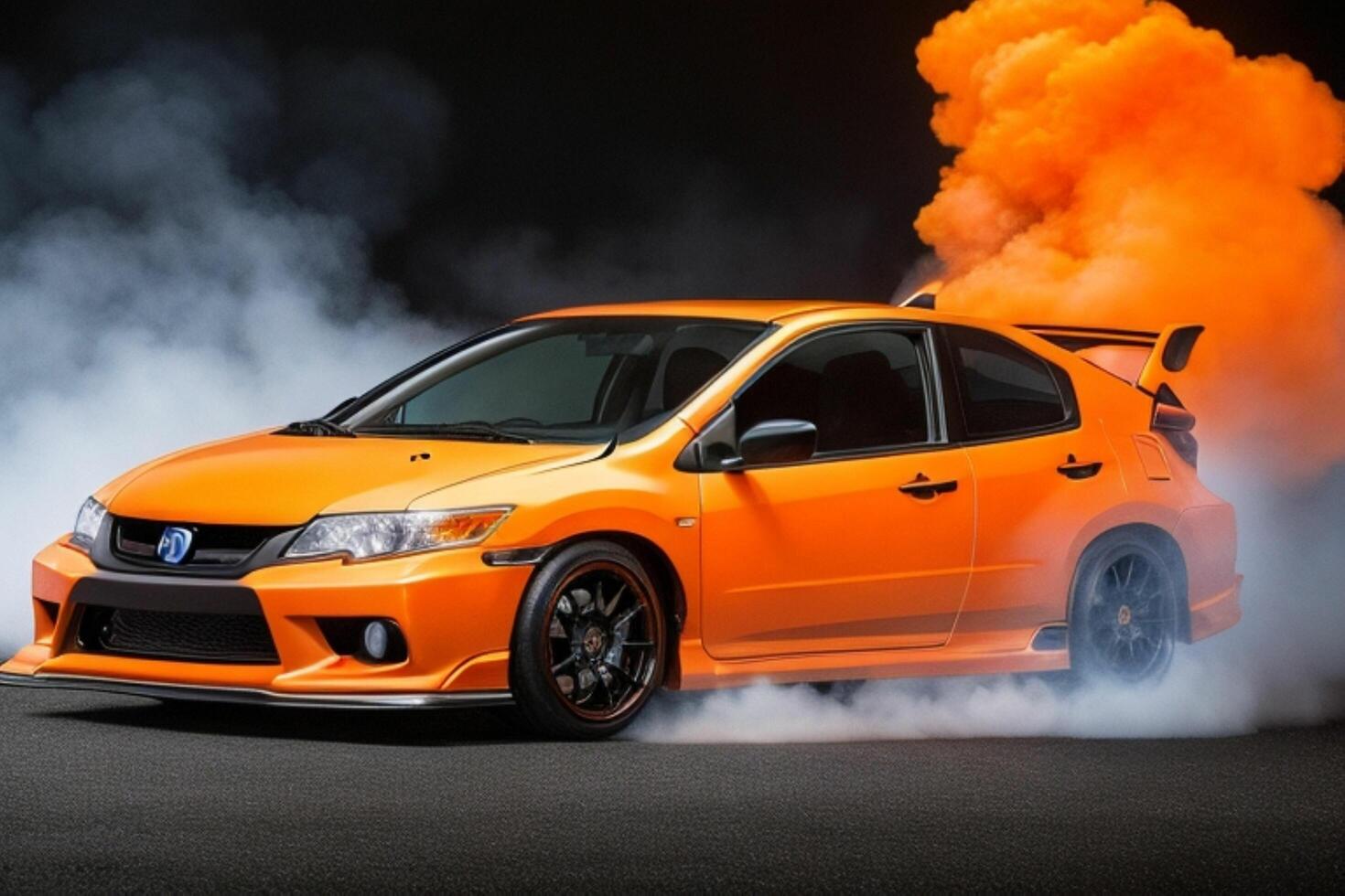 Sport car JDM Honda Civic Mugen RR. AI Generative Pro Photo