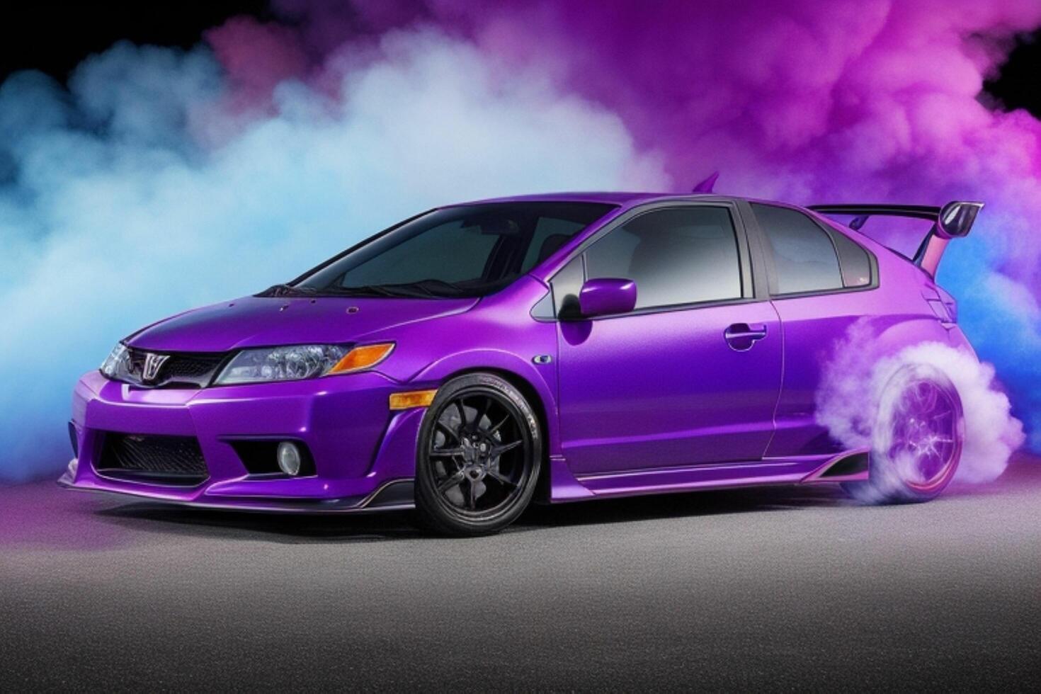 Sport car JDM Honda Civic Mugen RR. AI Generative Pro Photo