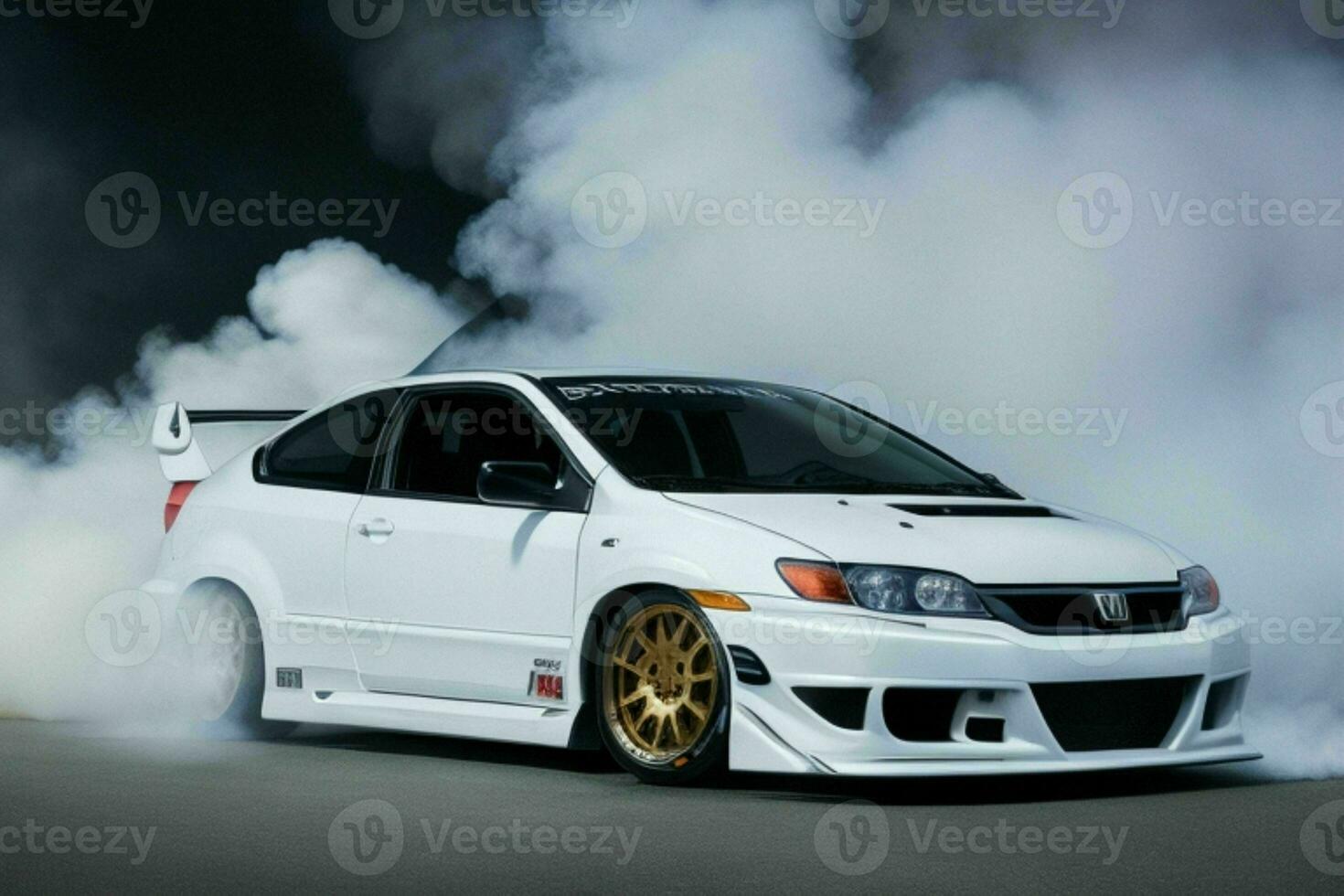 Sport car JDM Honda Civic Mugen RR. AI Generative Pro Photo