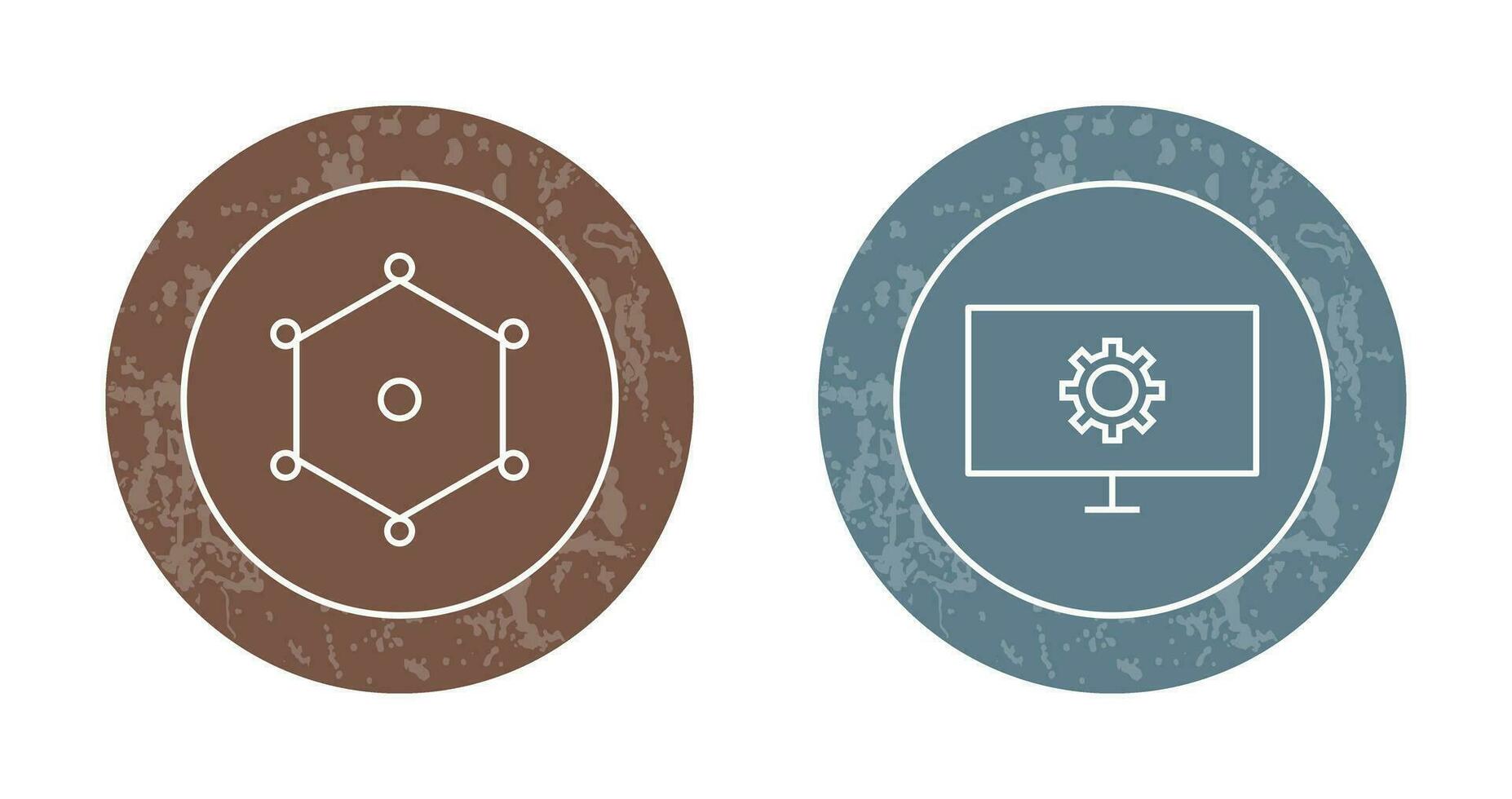 nodes and network setting  Icon vector