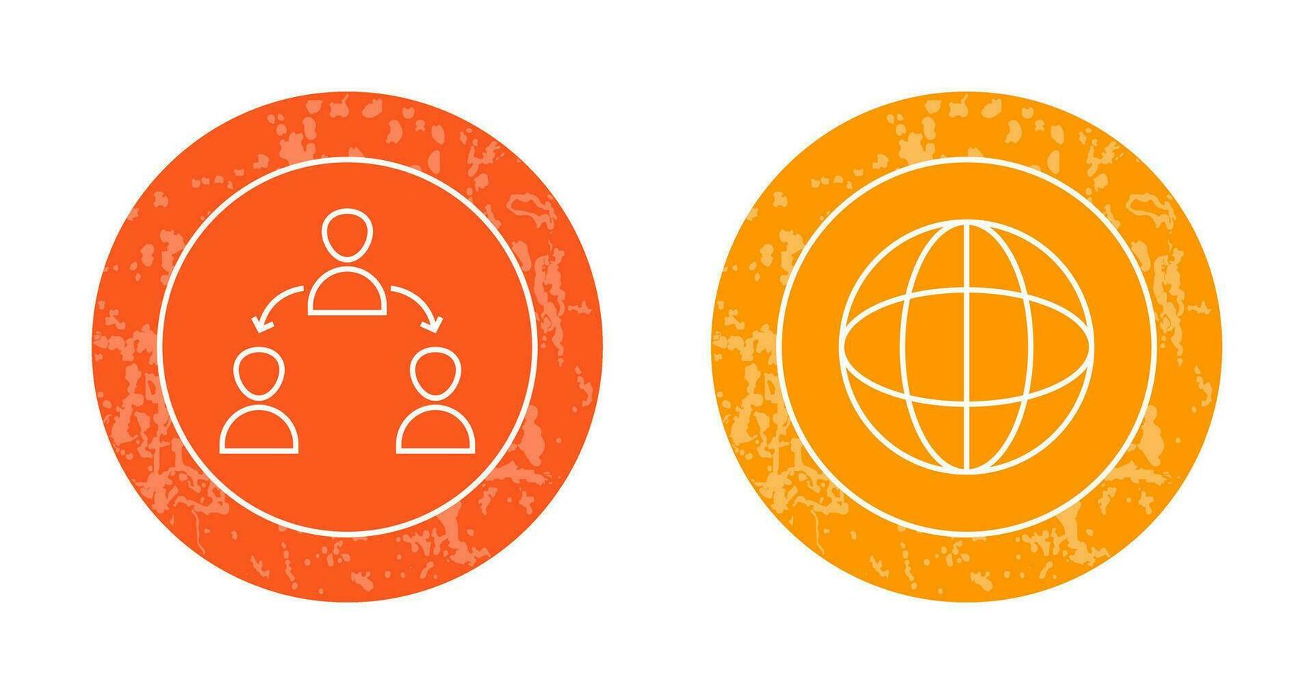 connected user and globe Icon vector