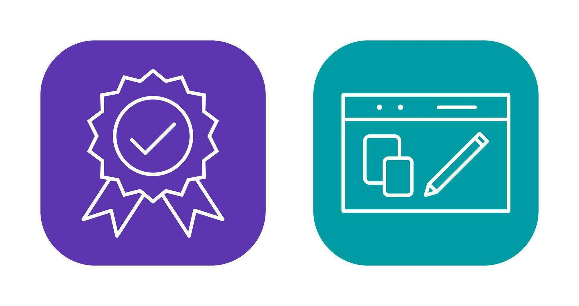 quality control and website design Icon vector