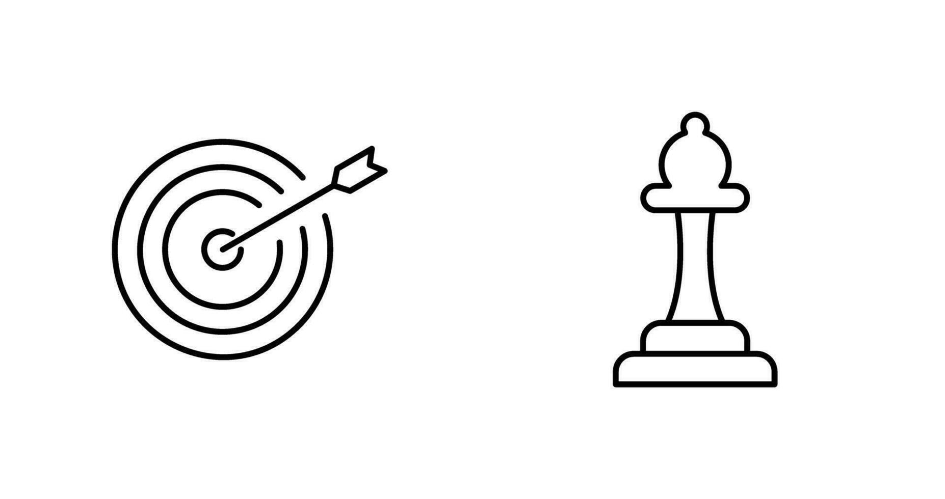 Dartboard and Bishop Icon vector