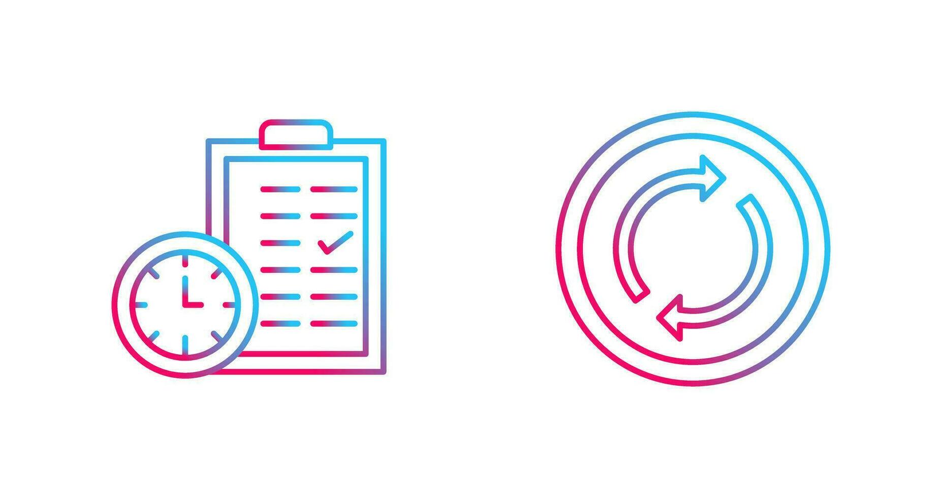 Time Planing and Loop Icon vector
