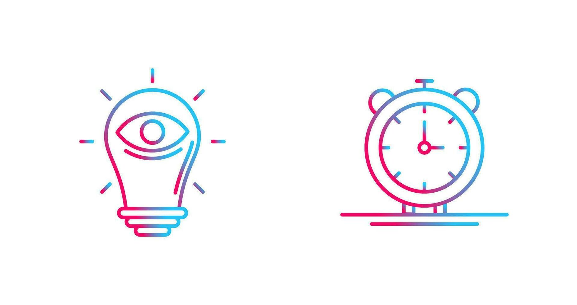 visionary and Alarm Bell Icon vector