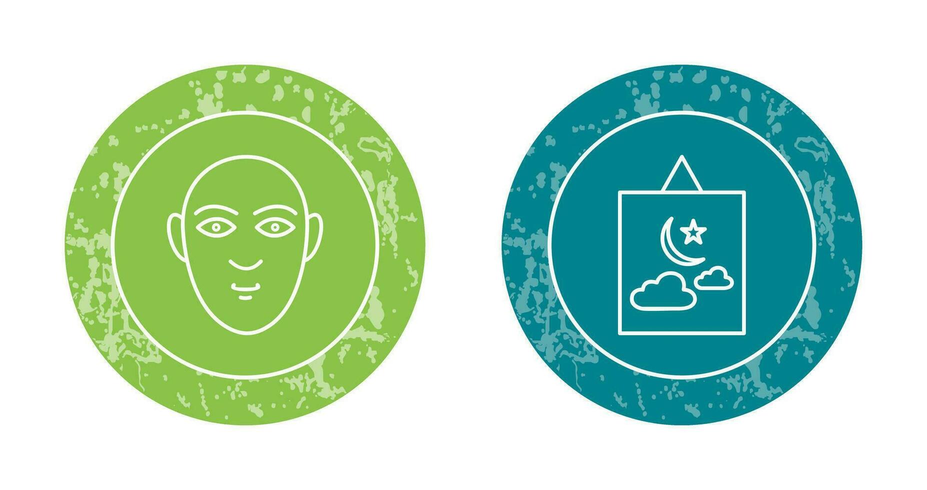 Human face and Hanging Icon vector