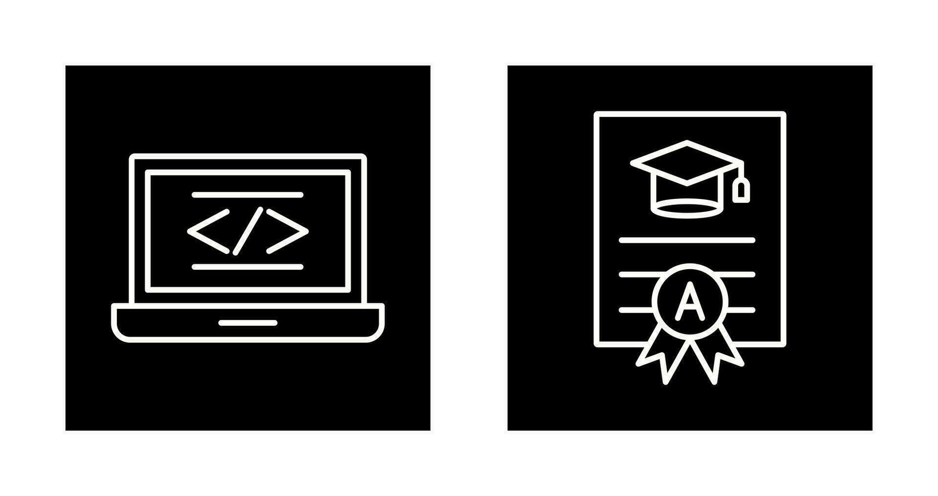 Coding and Report Card Icon vector