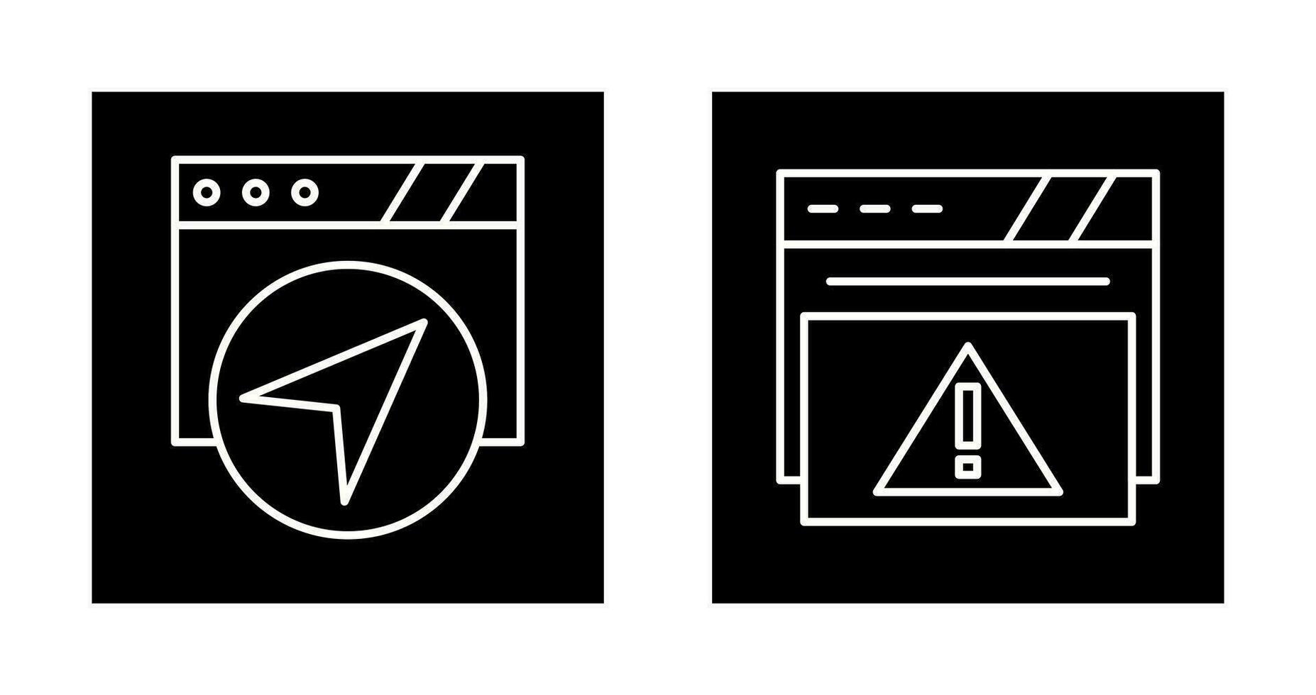 Navigation and Alert Icon vector