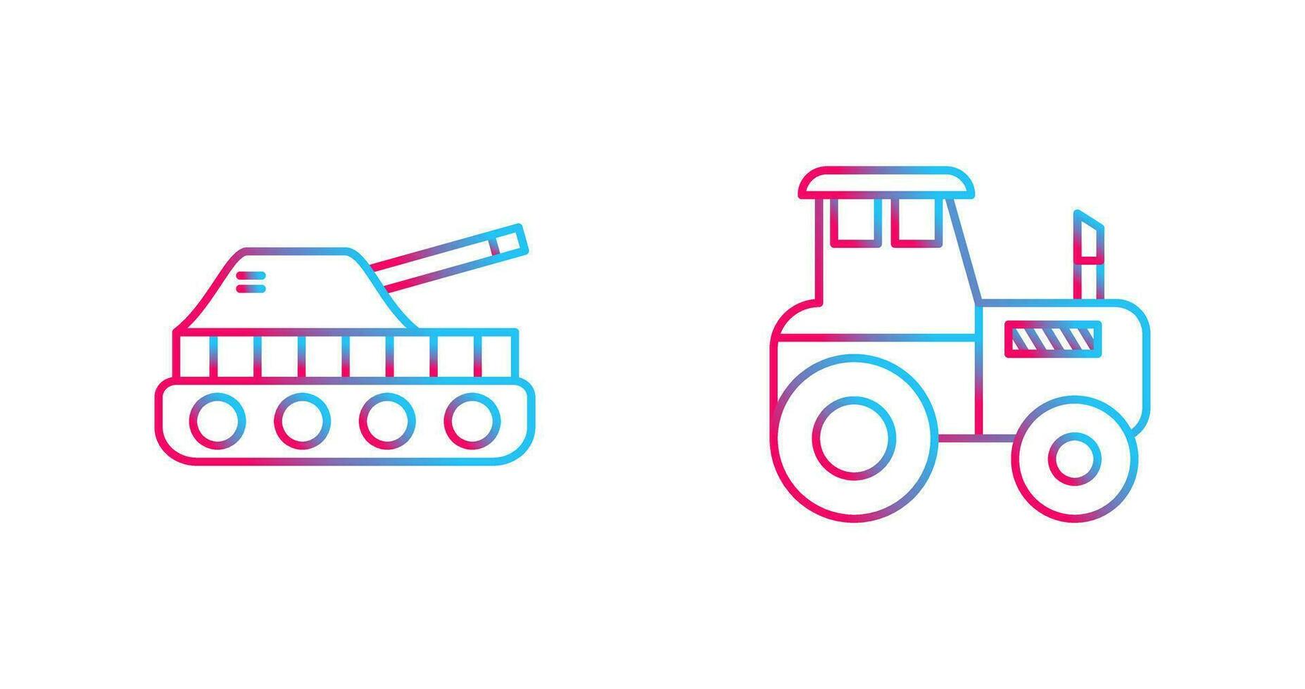 Tank and Tractor Icon vector