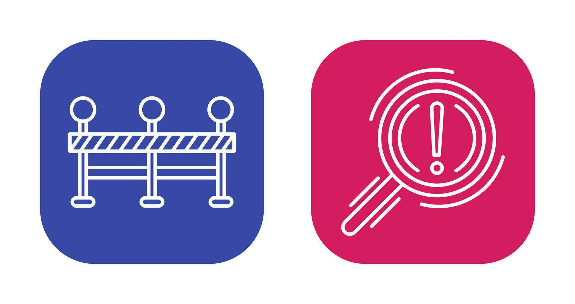 Roadblock and Problem Icon vector