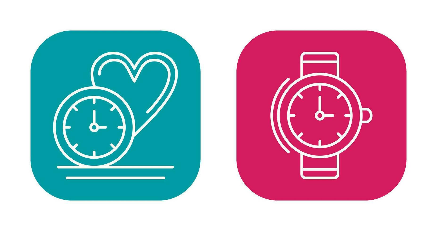 Love and Wrist Watch Icon vector