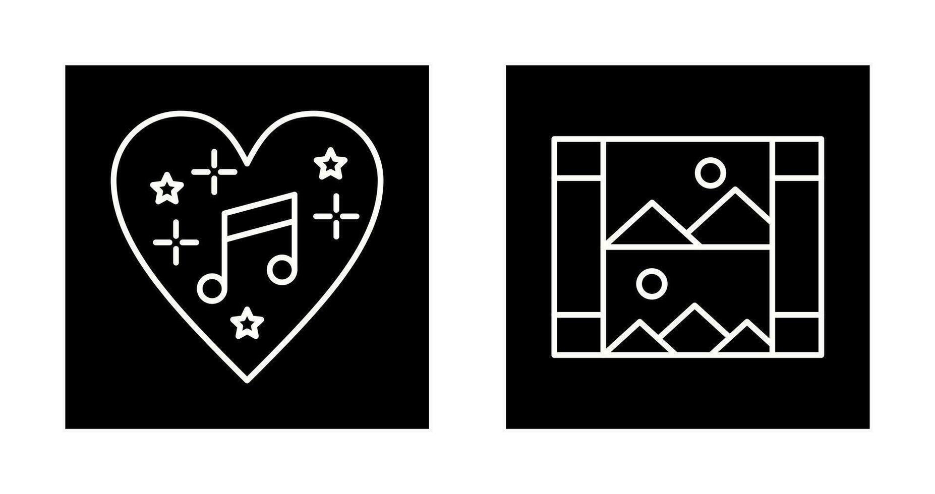 Music and Gallery Icon vector
