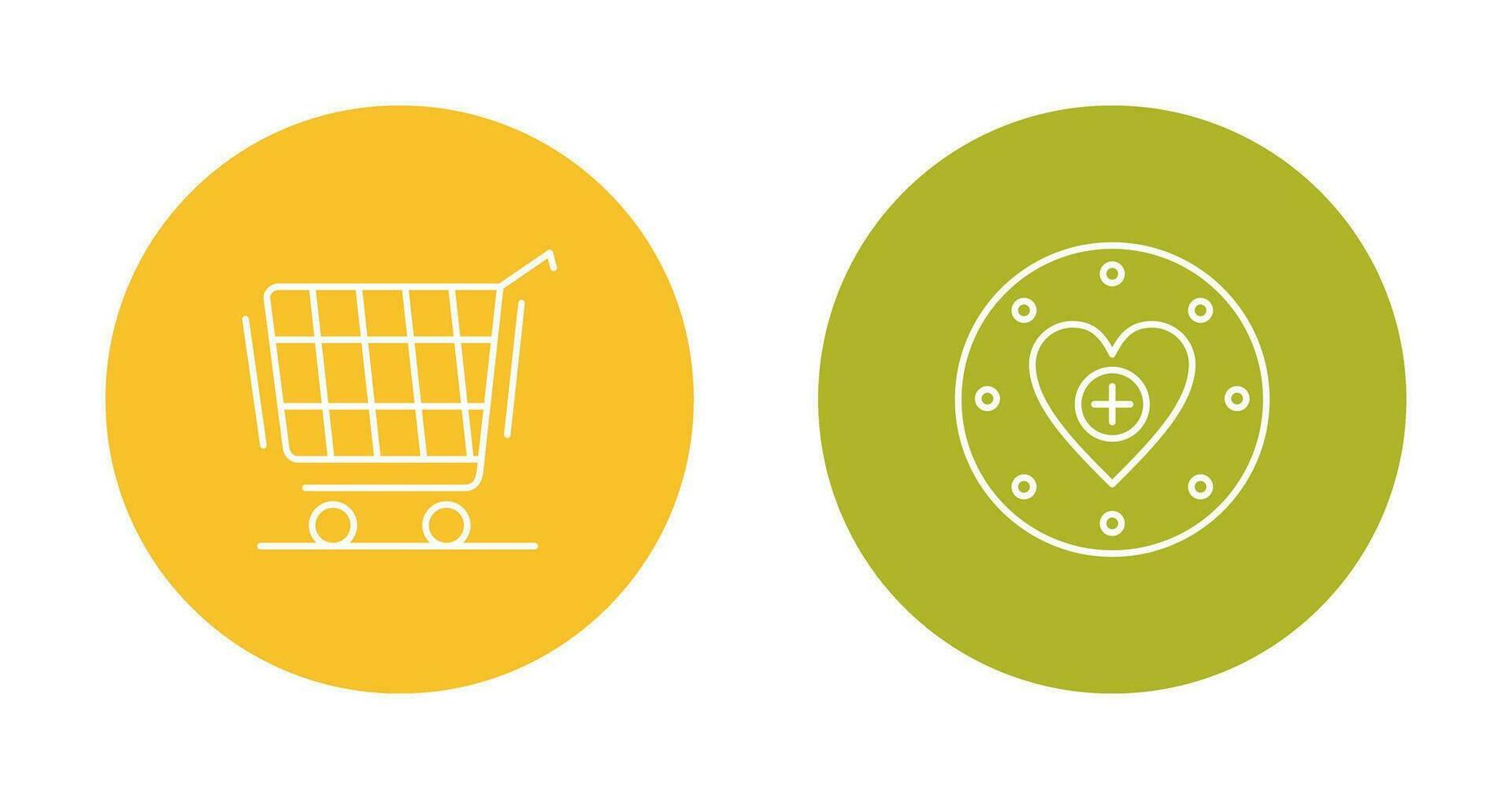 Shopping Cart and Wishlist Icon vector